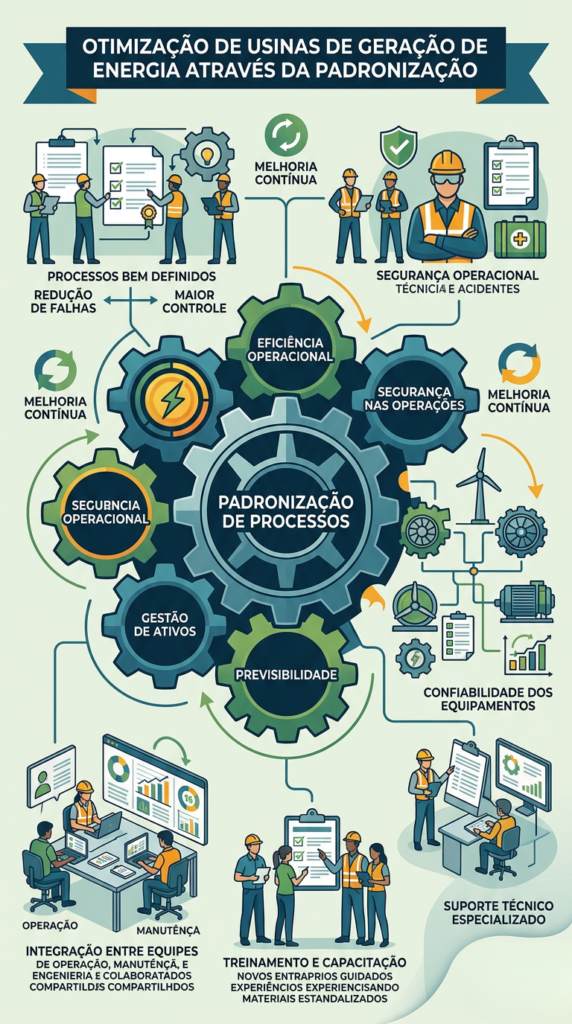 Padronização de processos em usinas de energia e seus impactos na eficiência operacional